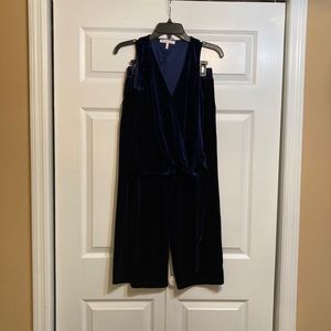 NWT Harper Wren 2-pc Set Top w/ Crop Pants Sapphire Blue Size S Small Sleeveless